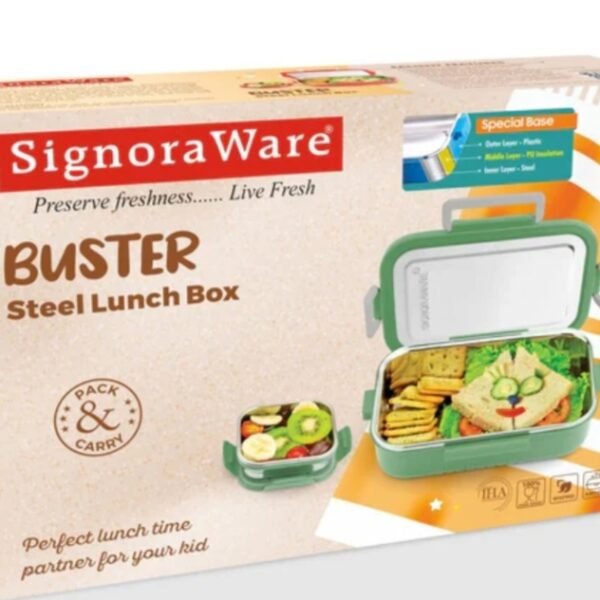 Signora ware BUSTER STEEL LUNCH BOX