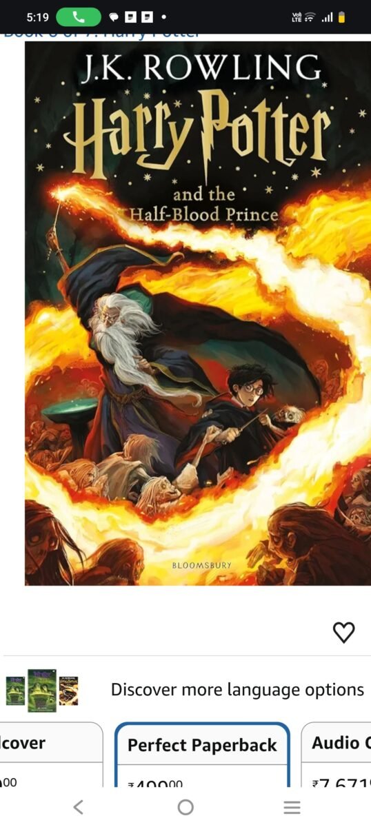 Harry potter ” Half blooded princes “